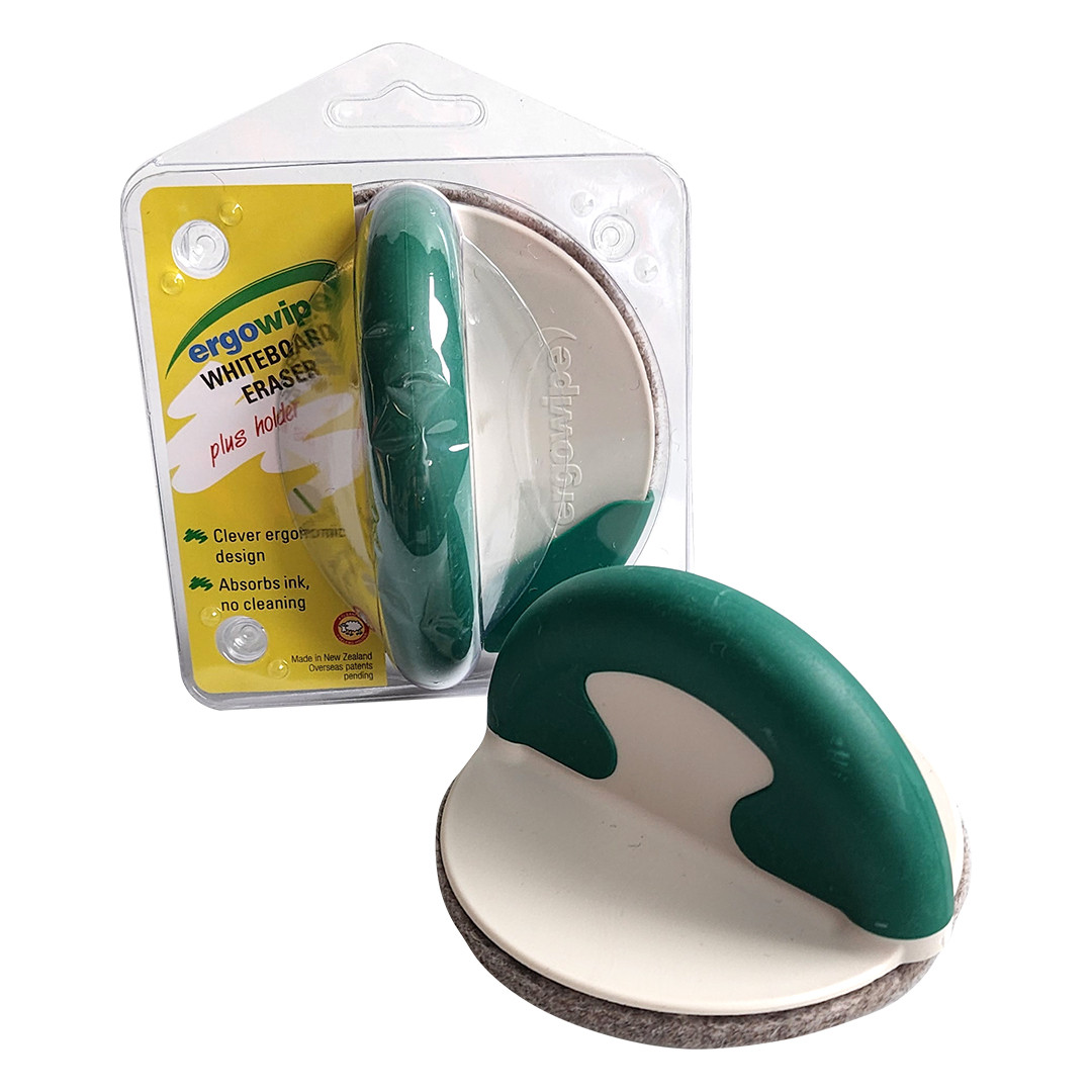 ERGOWIPE WOOL WIPEOUT WHITEBOARD ERASER PLUS HOLDER Qizzle